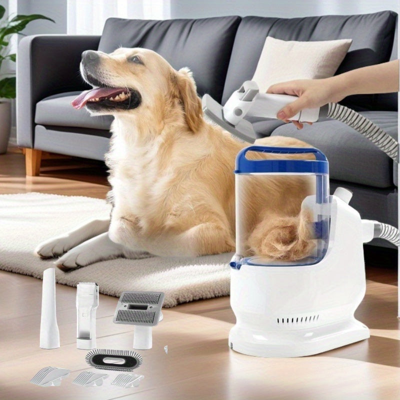 Set with Vacuum Cleaner, Pet Hair Trimming and Care Vacuum - 101.44oz Low Noise Dog Grooming Vacuum