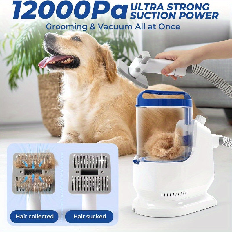 Set with Vacuum Cleaner, Pet Hair Trimming and Care Vacuum - 101.44oz Low Noise Dog Grooming Vacuum